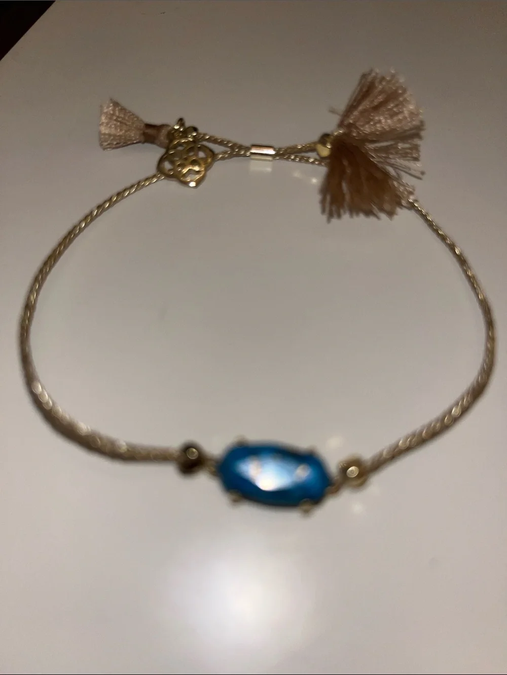 Kendra Scott Gold-Tone Bracelet with Turquoise Blue Stone